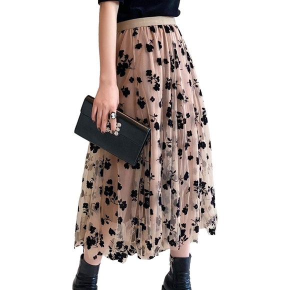 Women Skirt Tutu Tulle Elastic High Waist Layered - Picture 3 of 4